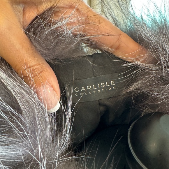 Genuine Fox Fur Vest - Grey, Silver, Black - Picture 7 of 11